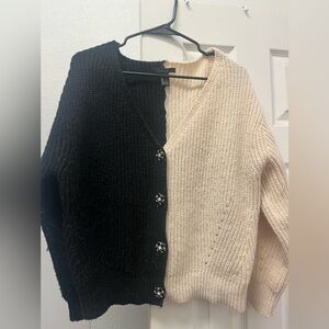 Color block Cardigan sweater